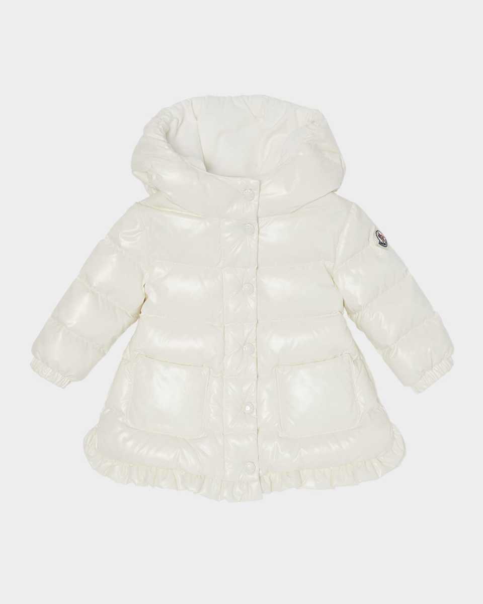 Girl's Dufar Hooded Long Down Parka, Size 6M-3